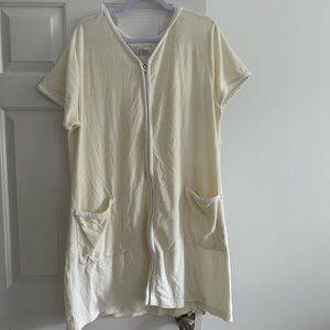 Vintage zip up terry cloth swim coverup